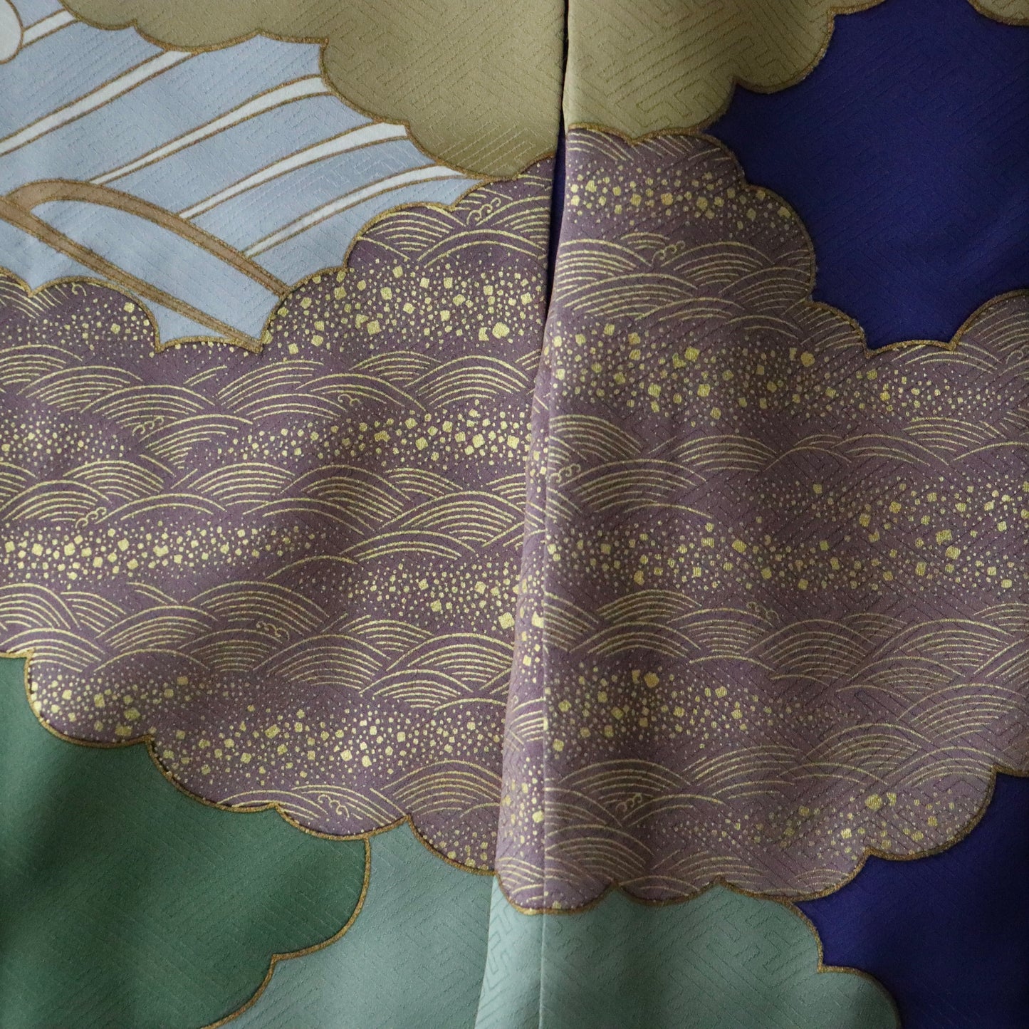 五歳 御祝着セット「雲取に松波」藤井寛/富宏染工