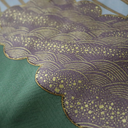 五歳 御祝着セット「雲取に松波」藤井寛/富宏染工