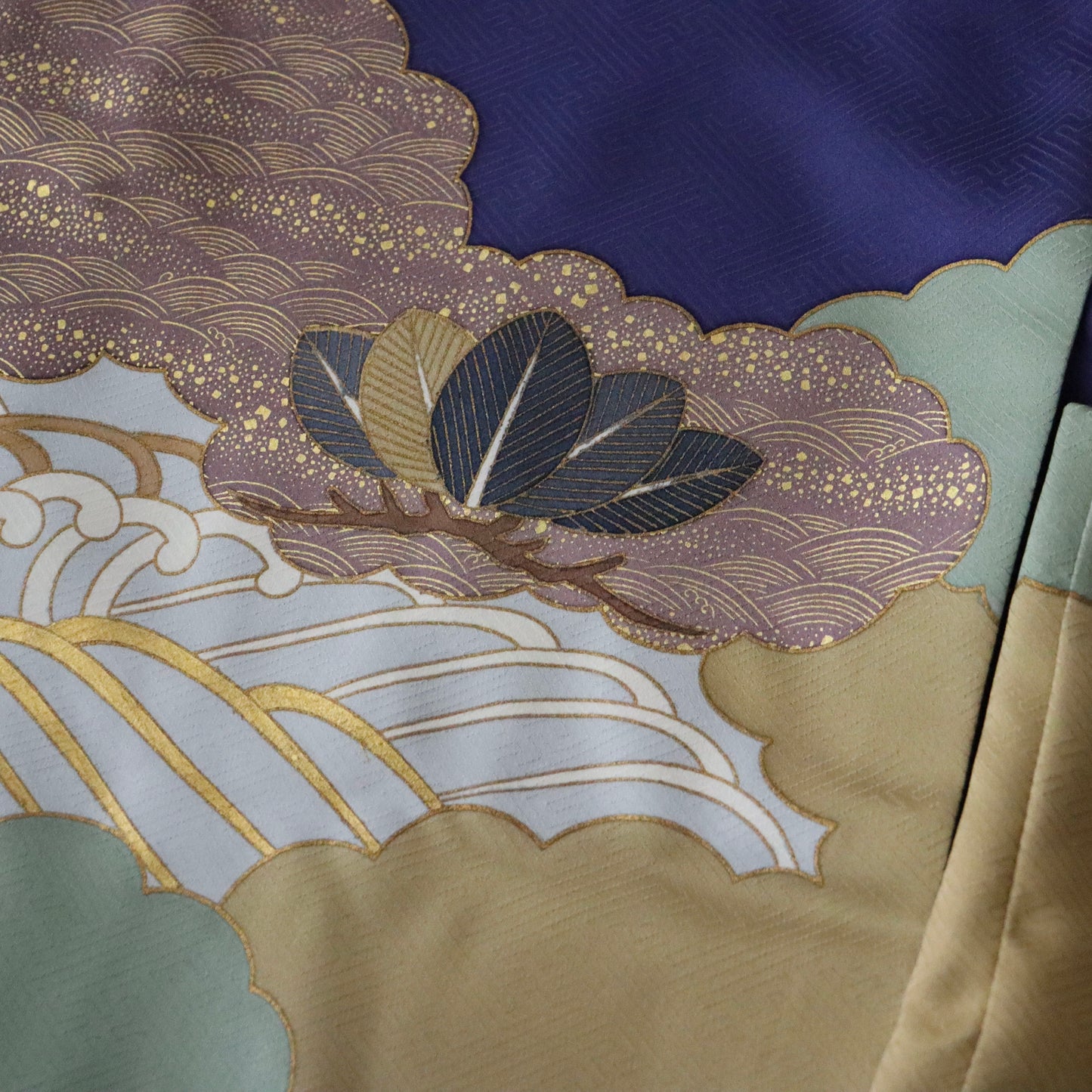 五歳 御祝着セット「雲取に松波」藤井寛/富宏染工