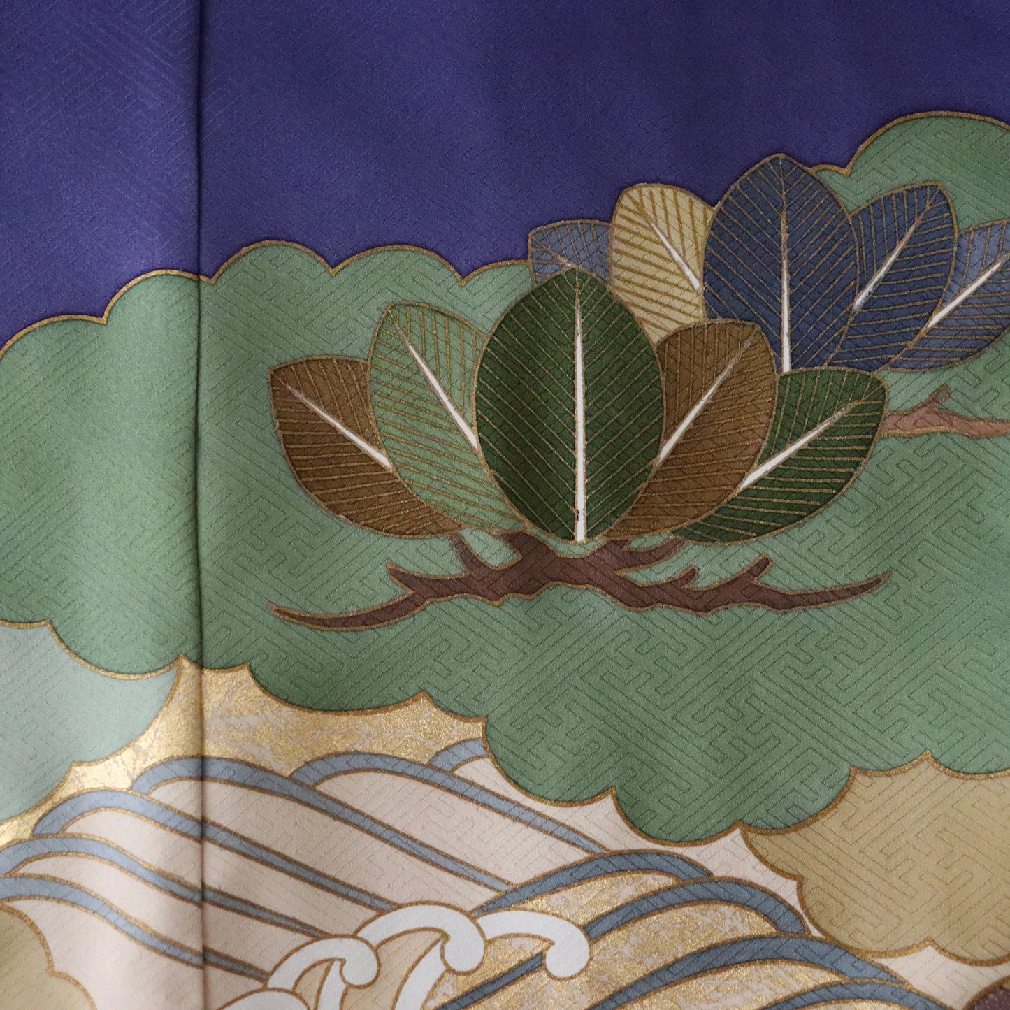 五歳 御祝着セット「雲取に松波」藤井寛/富宏染工