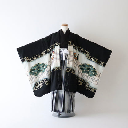 五歳 御祝着セット「鷹に格子」