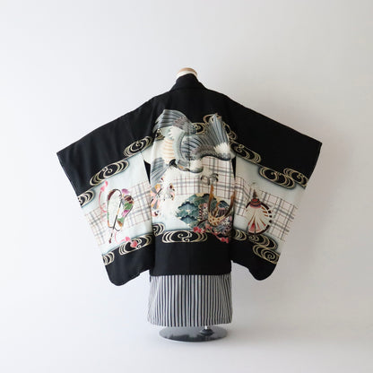 五歳 御祝着セット「鷹に格子」
