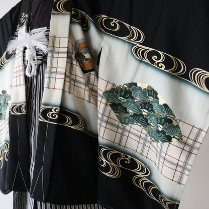 五歳 御祝着セット「鷹に格子」