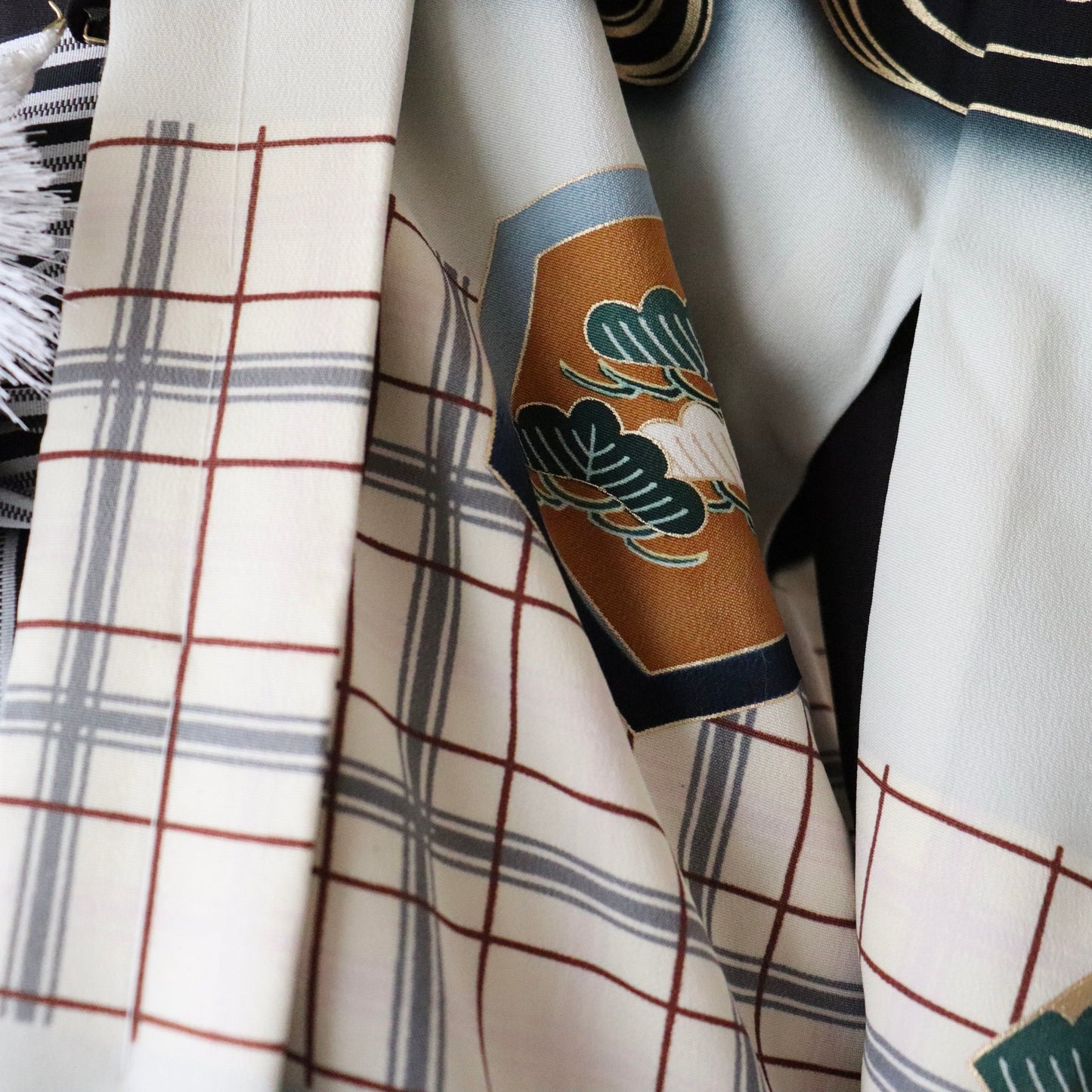 五歳 御祝着セット「鷹に格子」