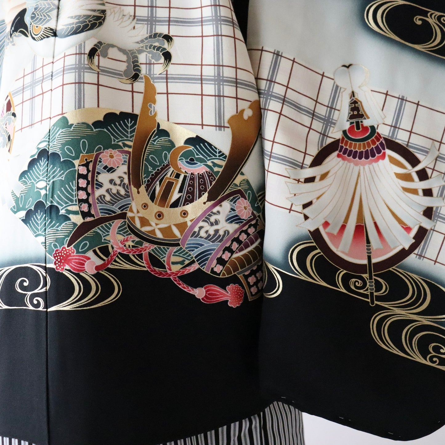 五歳 御祝着セット「鷹に格子」