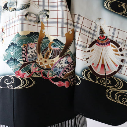 五歳 御祝着セット「鷹に格子」