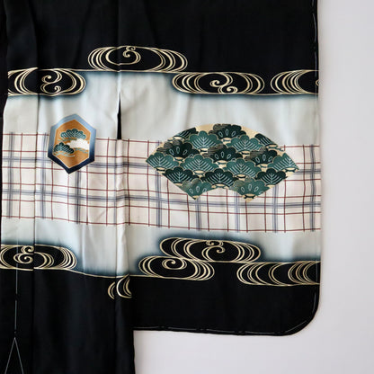 五歳 御祝着セット「鷹に格子」