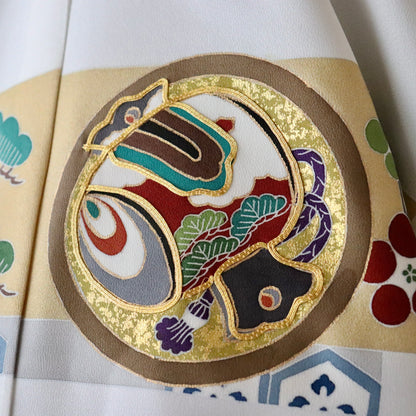 五歳 御祝着セット「丸文に松竹梅」