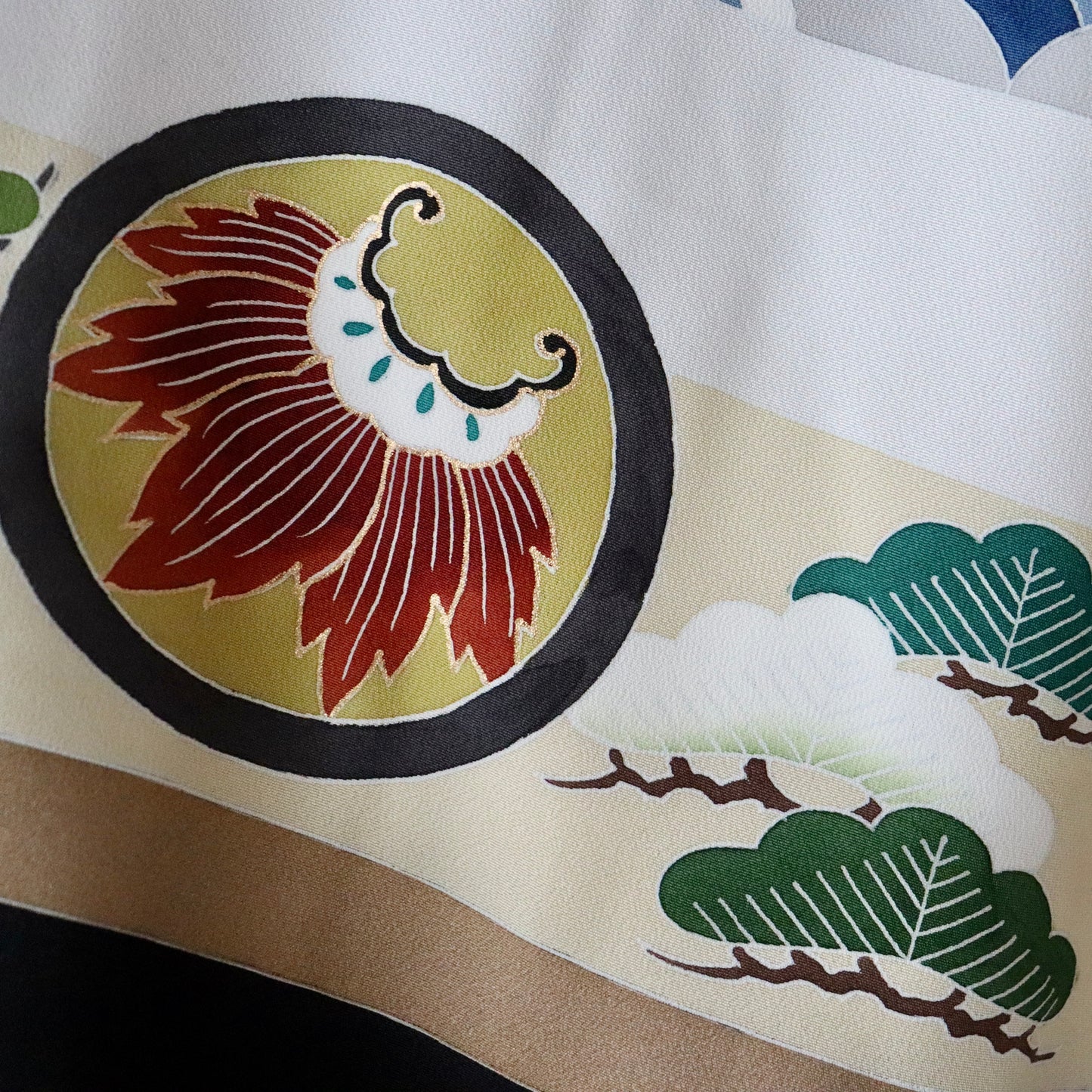 五歳 御祝着セット「丸文に松竹梅」