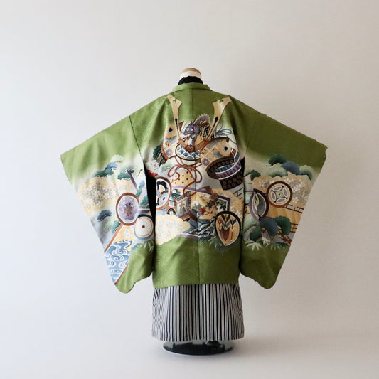 五歳 御祝着セット「兜に丸文」