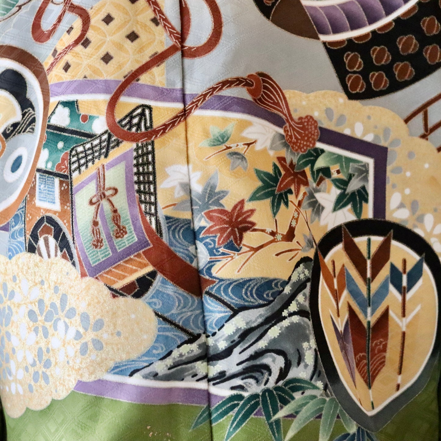 五歳 御祝着セット「兜に丸文」