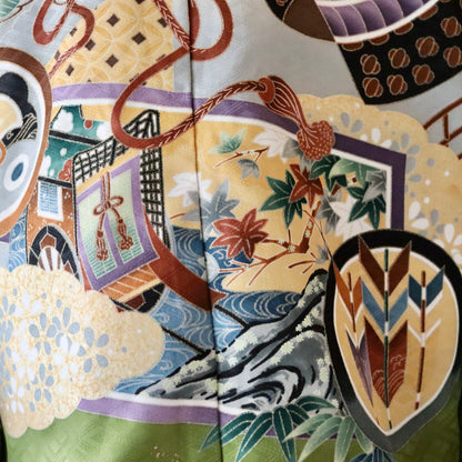 五歳 御祝着セット「兜に丸文」