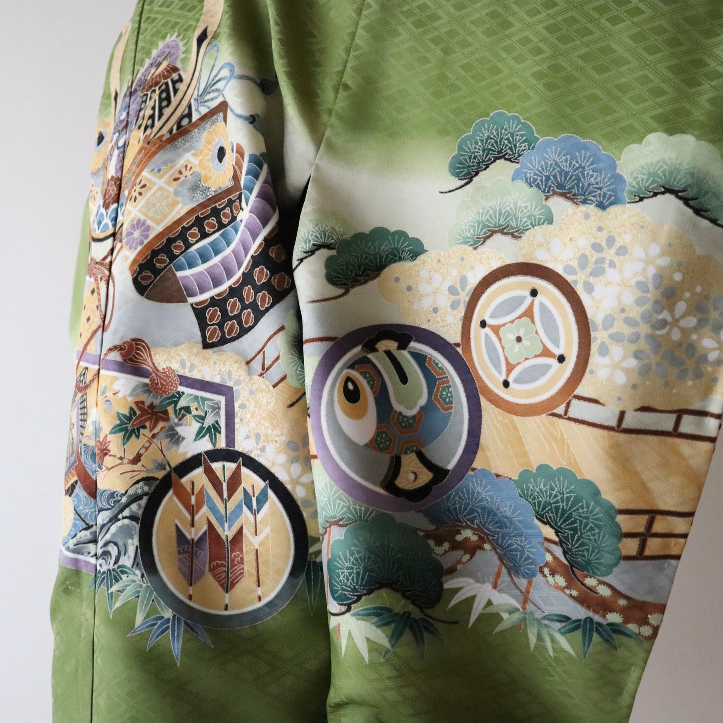 五歳 御祝着セット「兜に丸文」