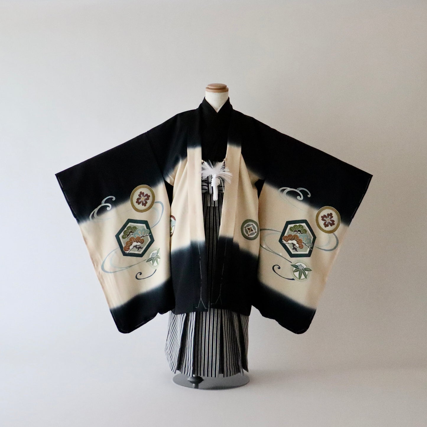 五歳 御祝着セット「熨斗目亀甲丸文」