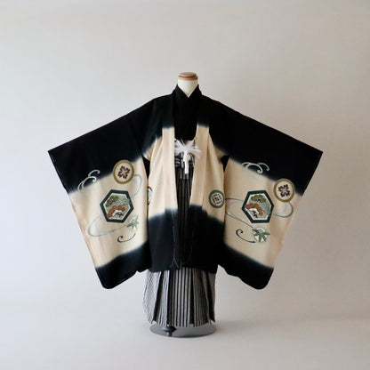 五歳 御祝着セット「熨斗目亀甲丸文」