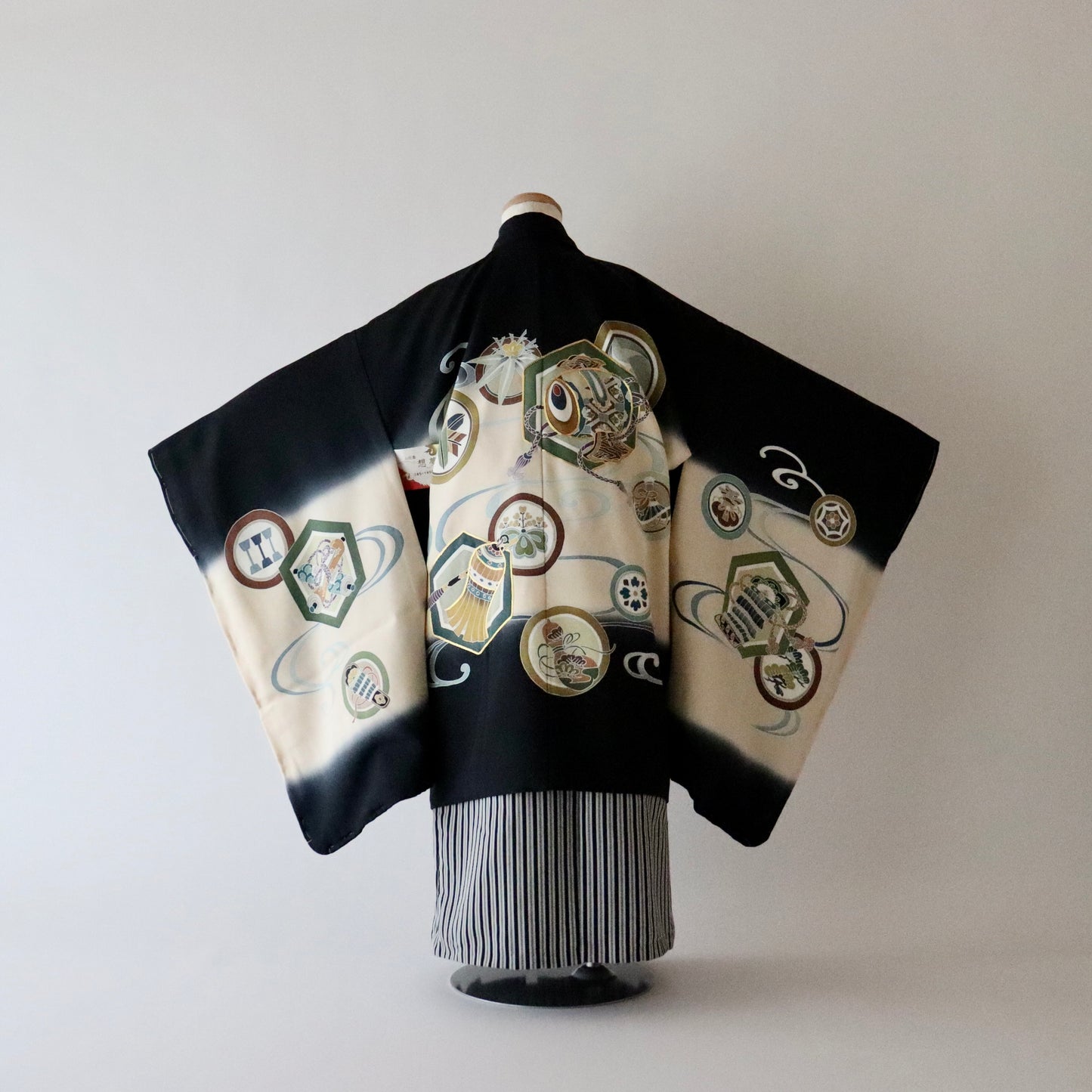 五歳 御祝着セット「熨斗目亀甲丸文」