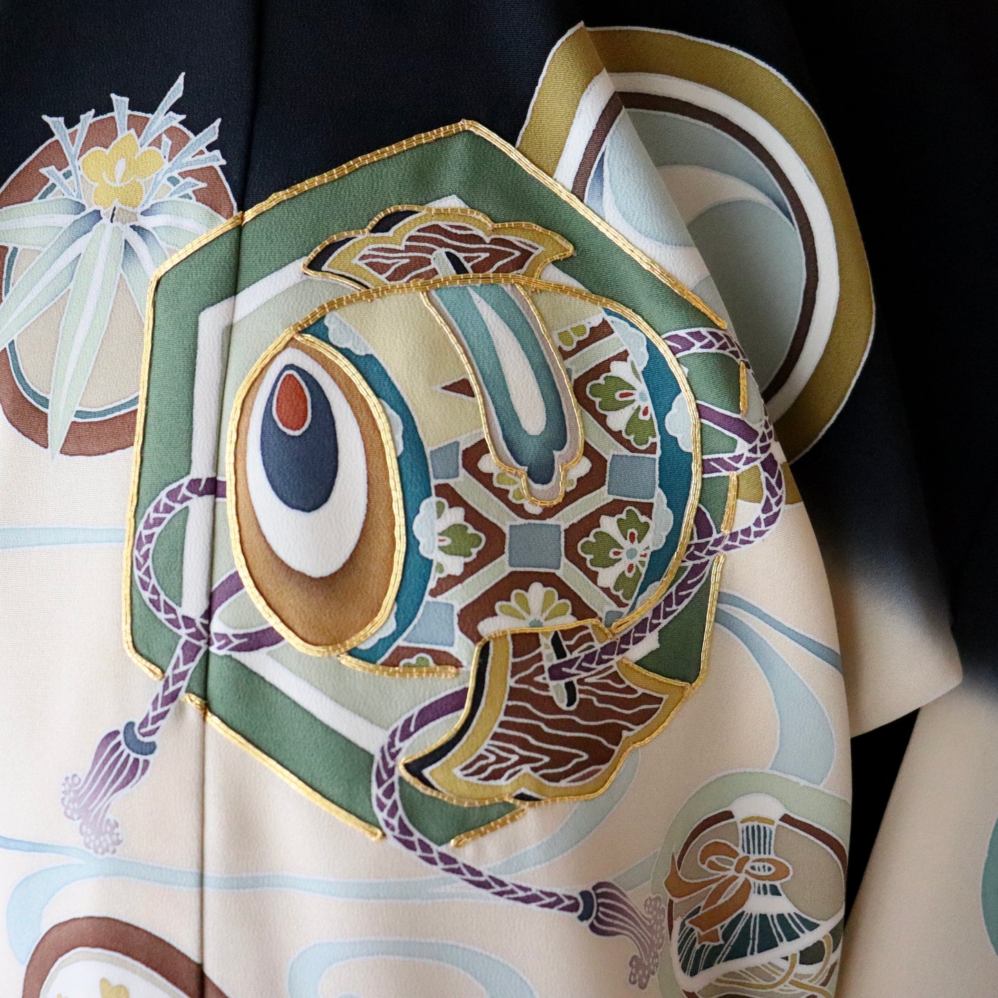 五歳 御祝着セット「熨斗目亀甲丸文」