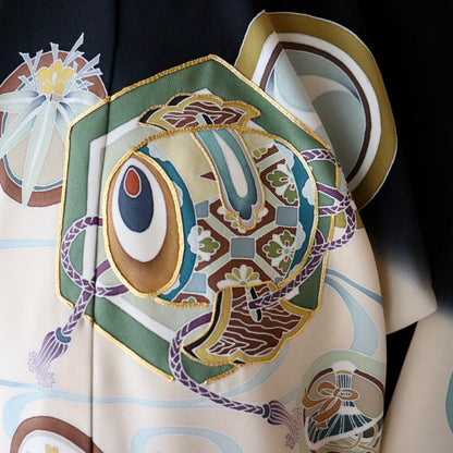 五歳 御祝着セット「熨斗目亀甲丸文」