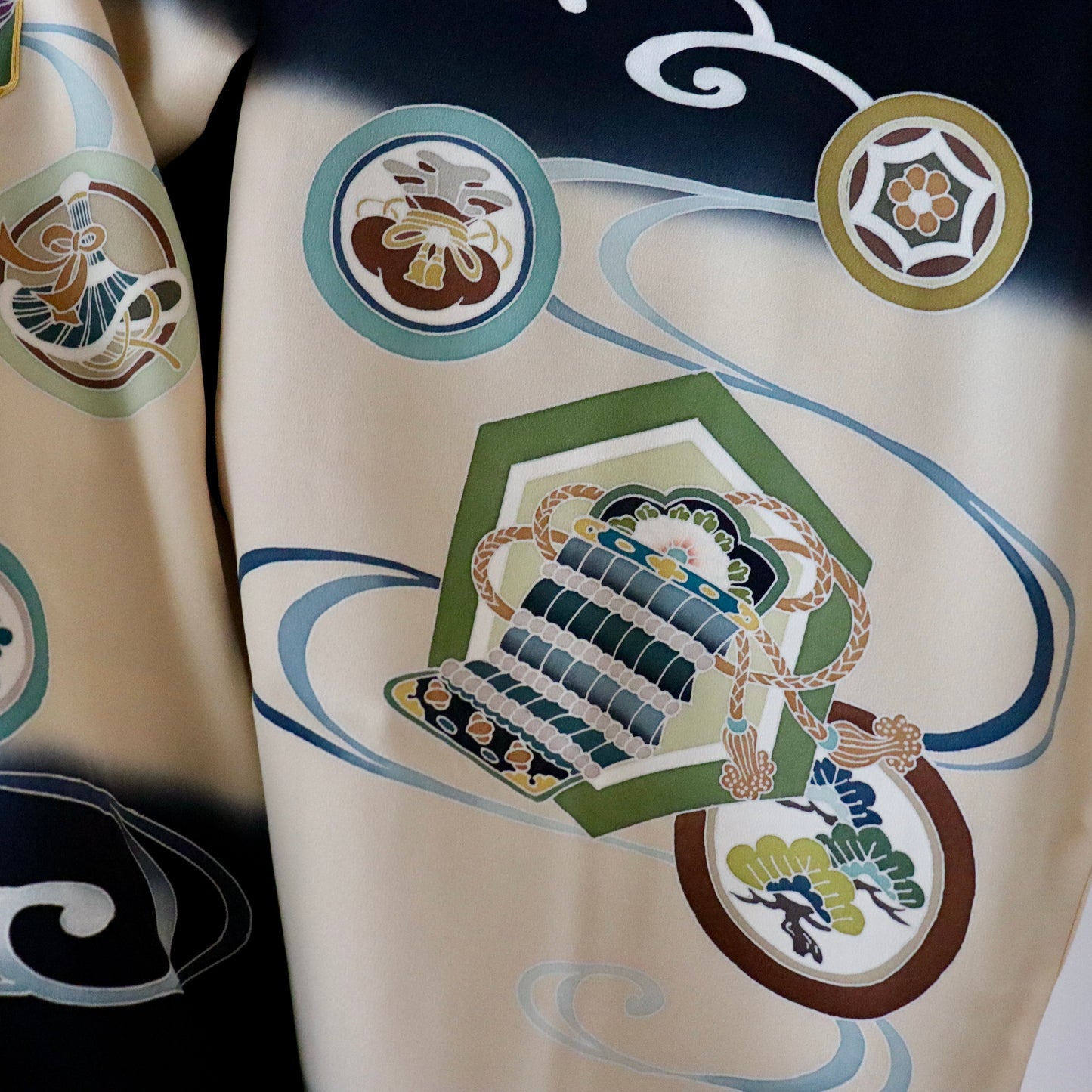 五歳 御祝着セット「熨斗目亀甲丸文」