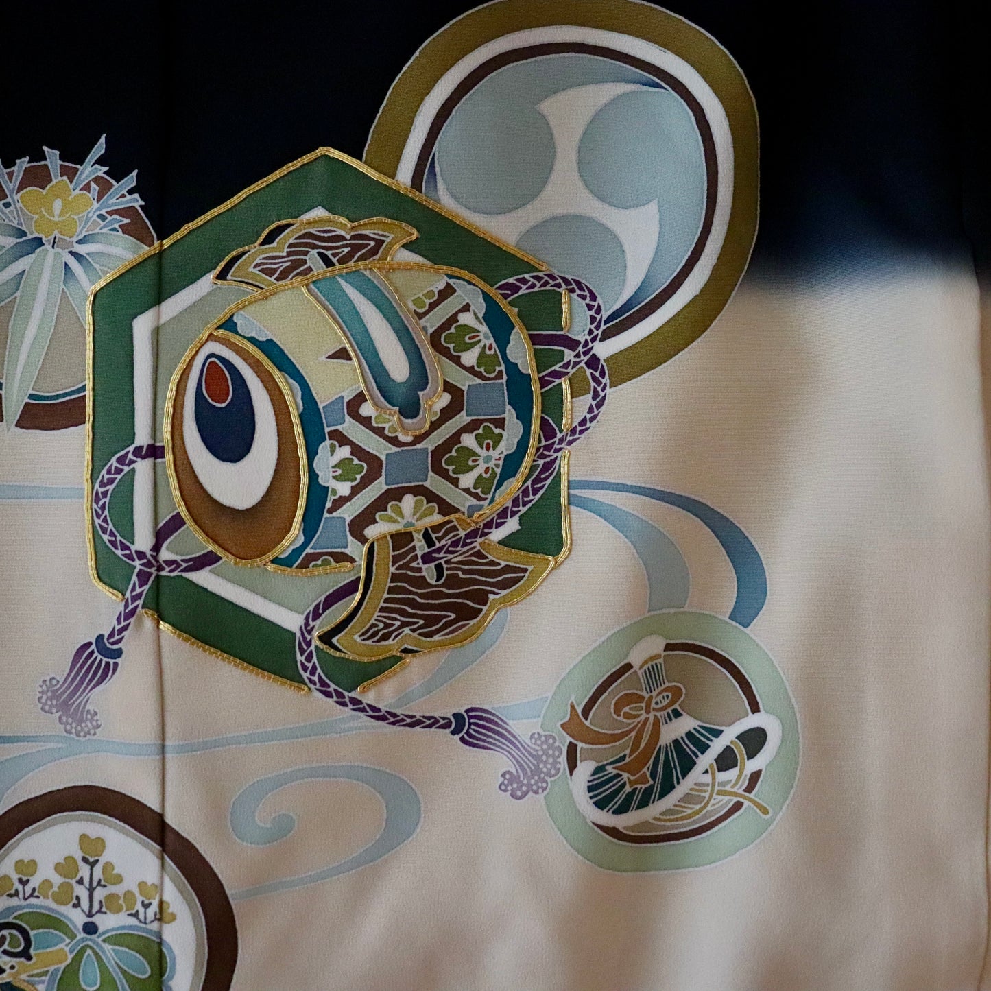 五歳 御祝着セット「熨斗目亀甲丸文」