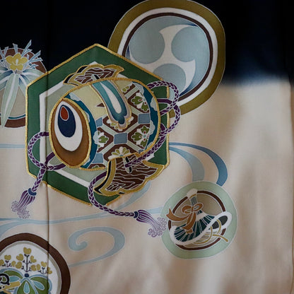 五歳 御祝着セット「熨斗目亀甲丸文」