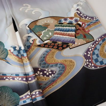 五歳 御祝着セット「鷹と波」