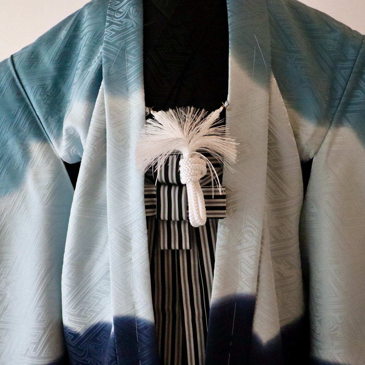 五歳 御祝着セット「暈し雲文 - nvy-g」