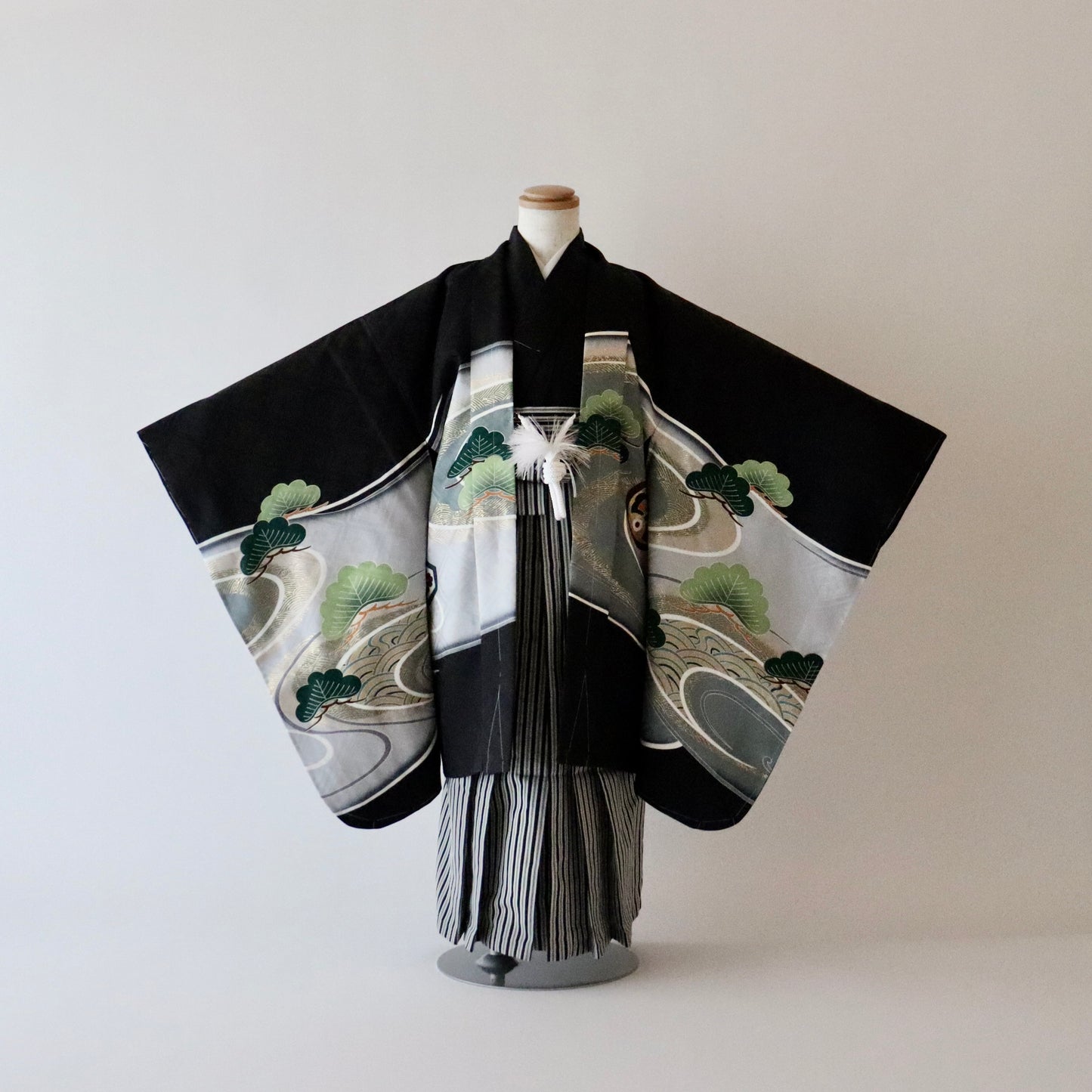 五歳 御祝着セット「松と兜」