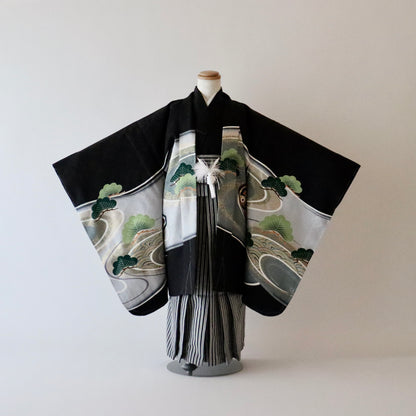 五歳 御祝着セット「松と兜」