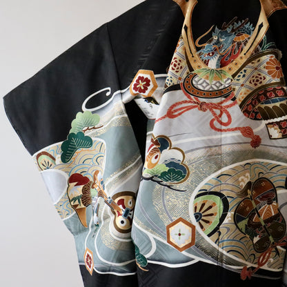 五歳 御祝着セット「松と兜」