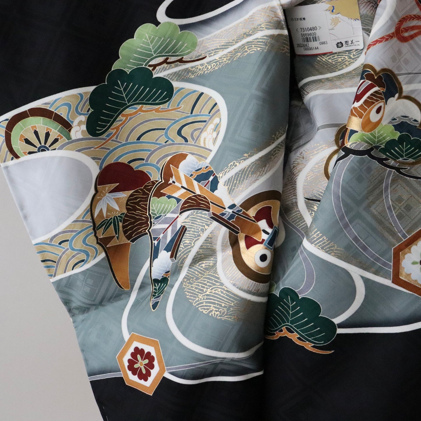 五歳 御祝着セット「松と兜」