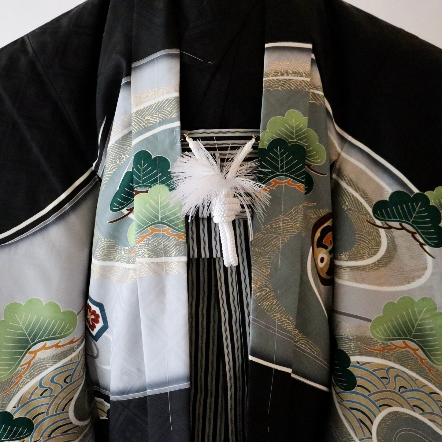 五歳 御祝着セット「松と兜」