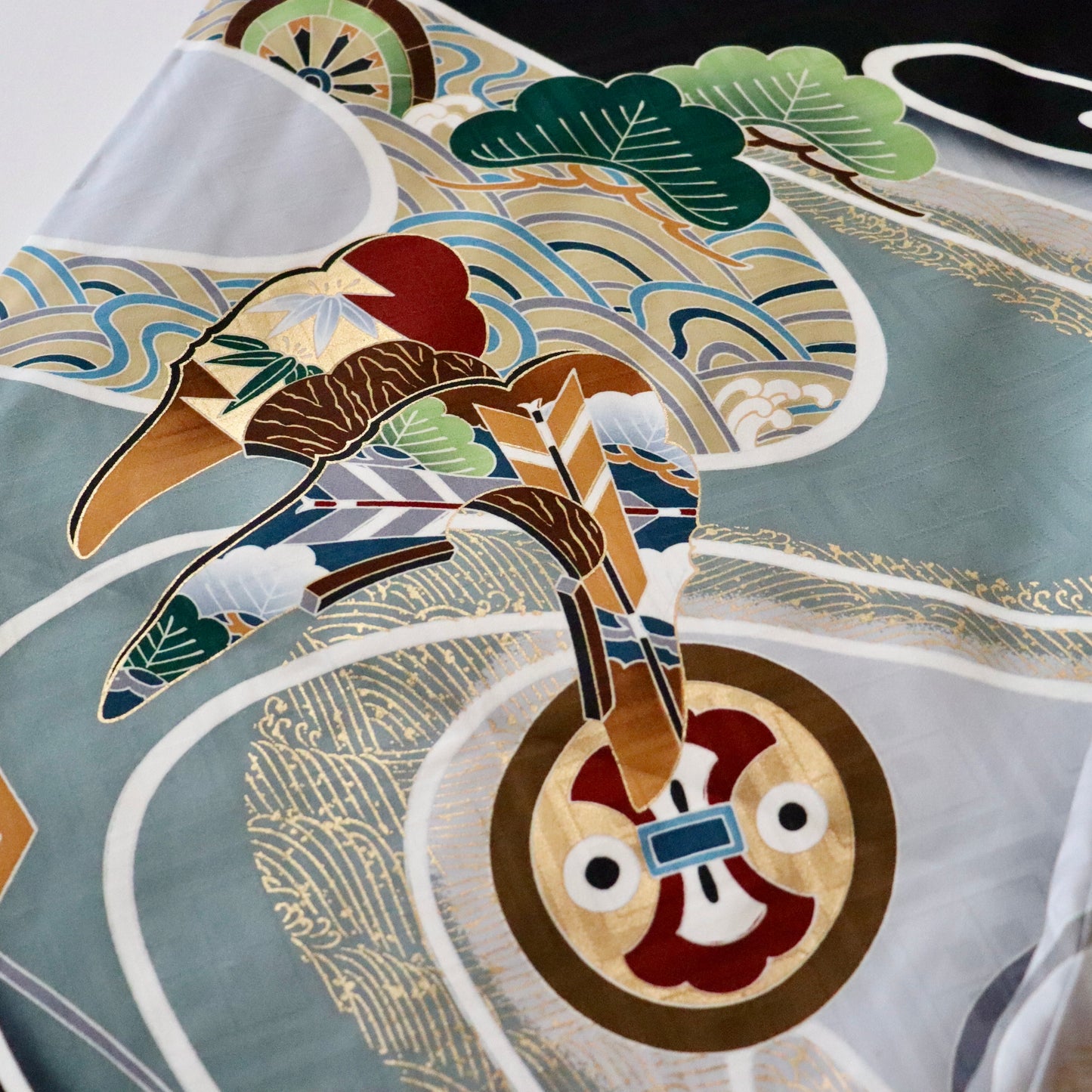 五歳 御祝着セット「松と兜」