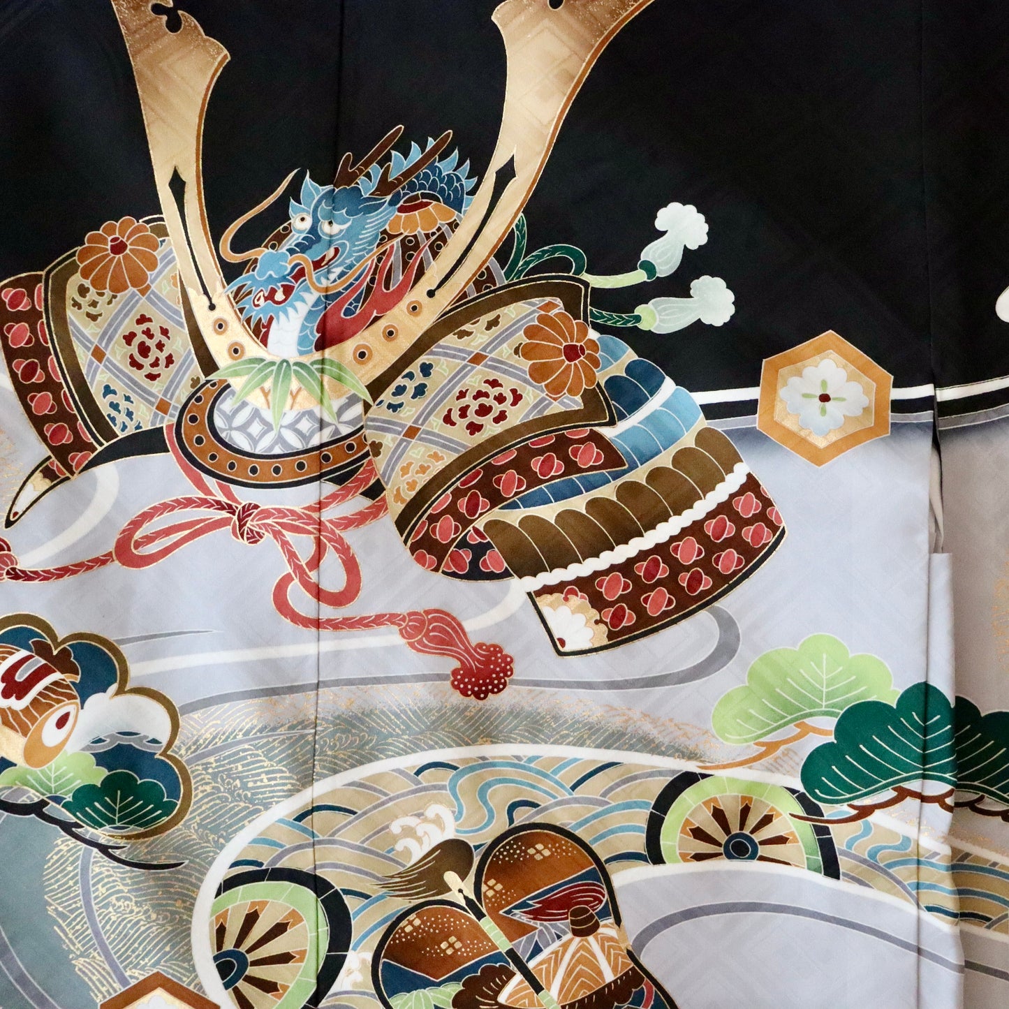 五歳 御祝着セット「松と兜」