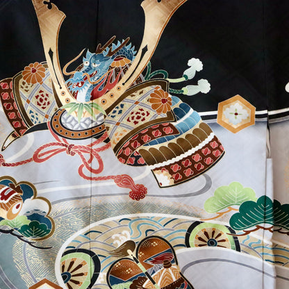 五歳 御祝着セット「松と兜」