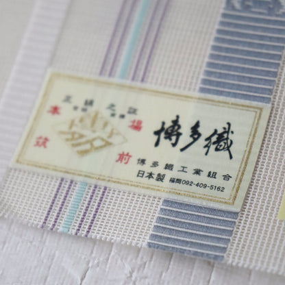 紗織八寸名古屋帯「紗献上/wht」井上織物