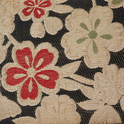 草履バッグセット「輪奈織 - 桜 blk」やまざき