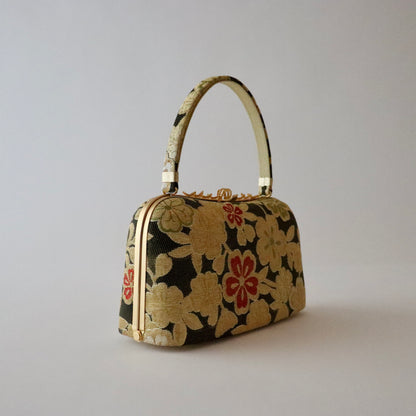 草履バッグセット「輪奈織 - 桜 blk」やまざき