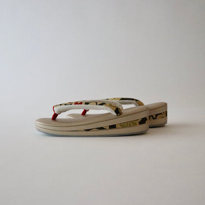 草履バッグセット「輪奈織 - 桜 blk」やまざき