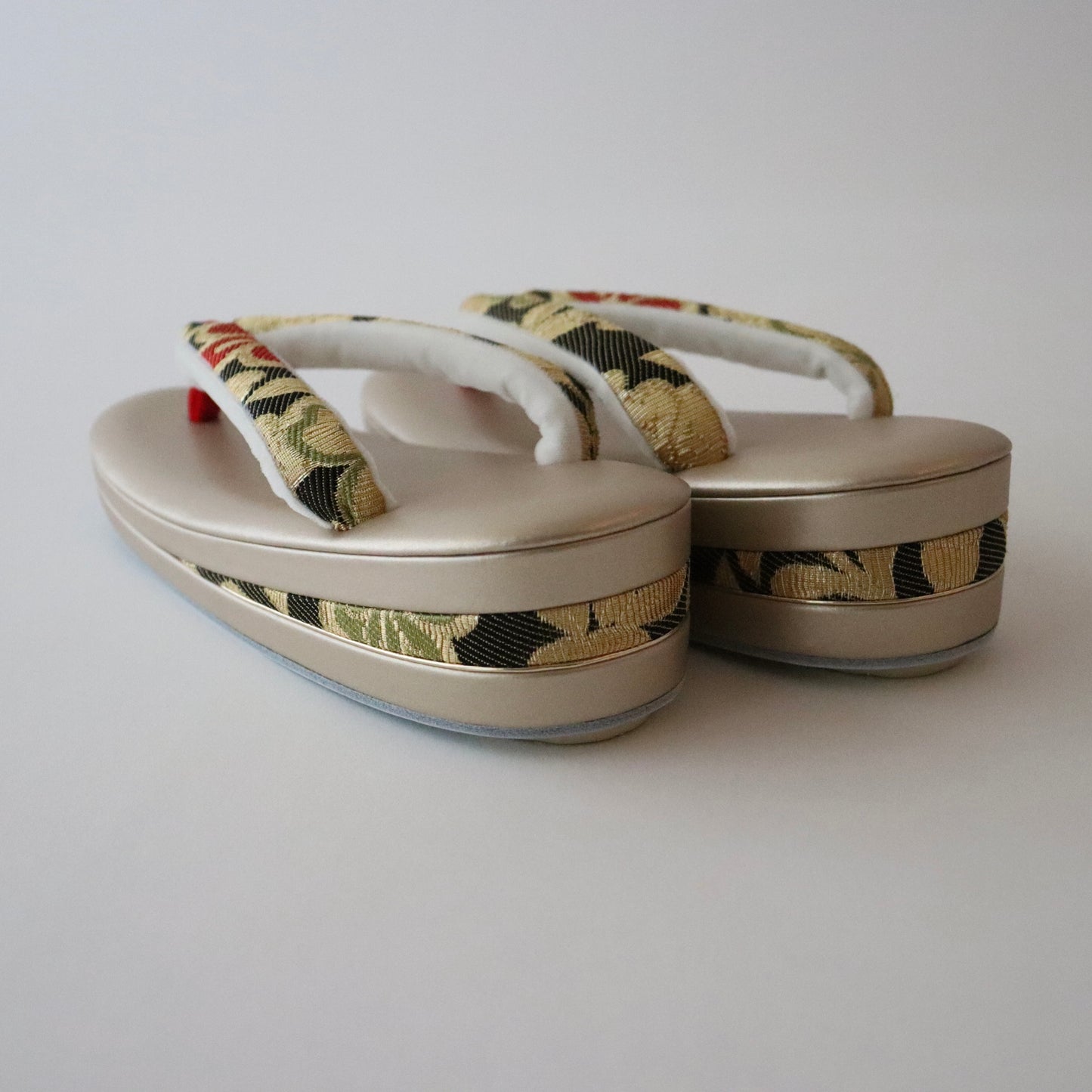 草履バッグセット「輪奈織 - 桜 blk」やまざき