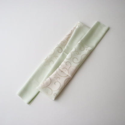 帯揚げ「小判取紗綾形唐草 - lt.g」和小物さくら