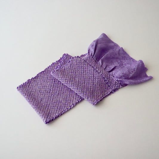 絞染帯揚げ「金散 - 藤紫」大原商店