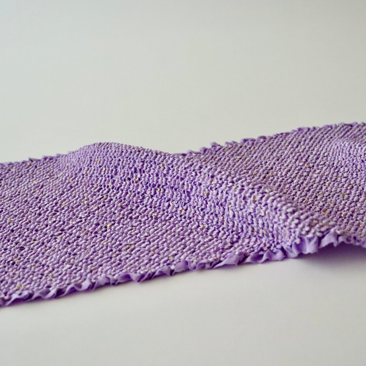 絞染帯揚げ「金散 - 藤紫」大原商店