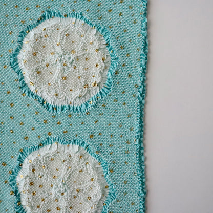 絞染帯揚げ「八重桜輪 - 甕覗 白」大原商店