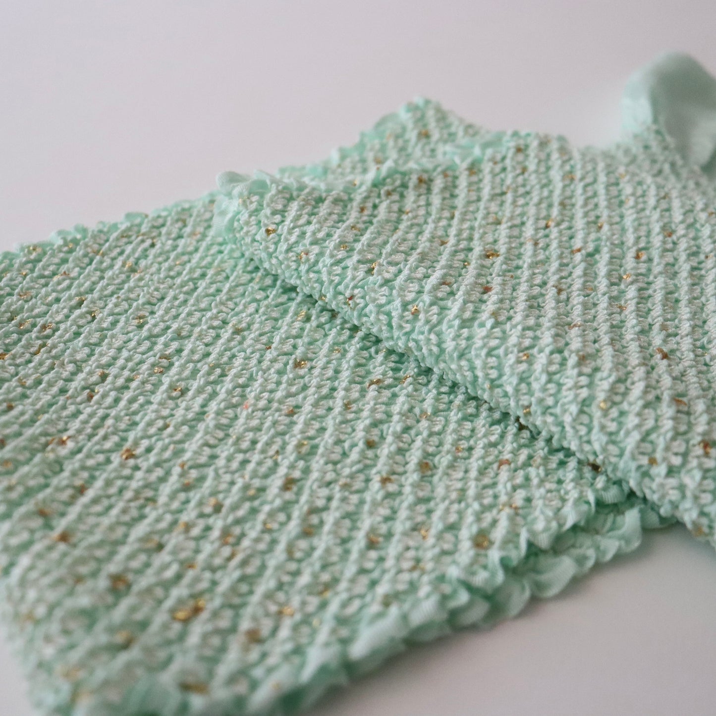 絞染帯揚げ「金散 - 白藍」大原商店