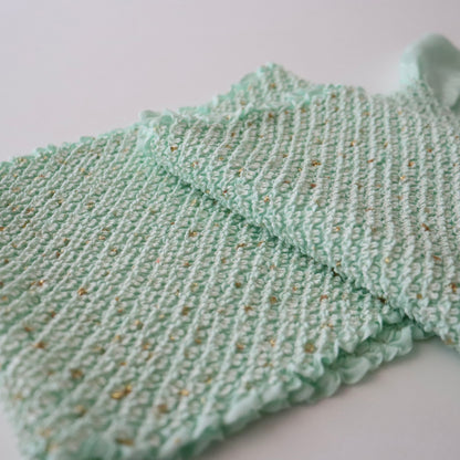 絞染帯揚げ「金散 - 白藍」大原商店