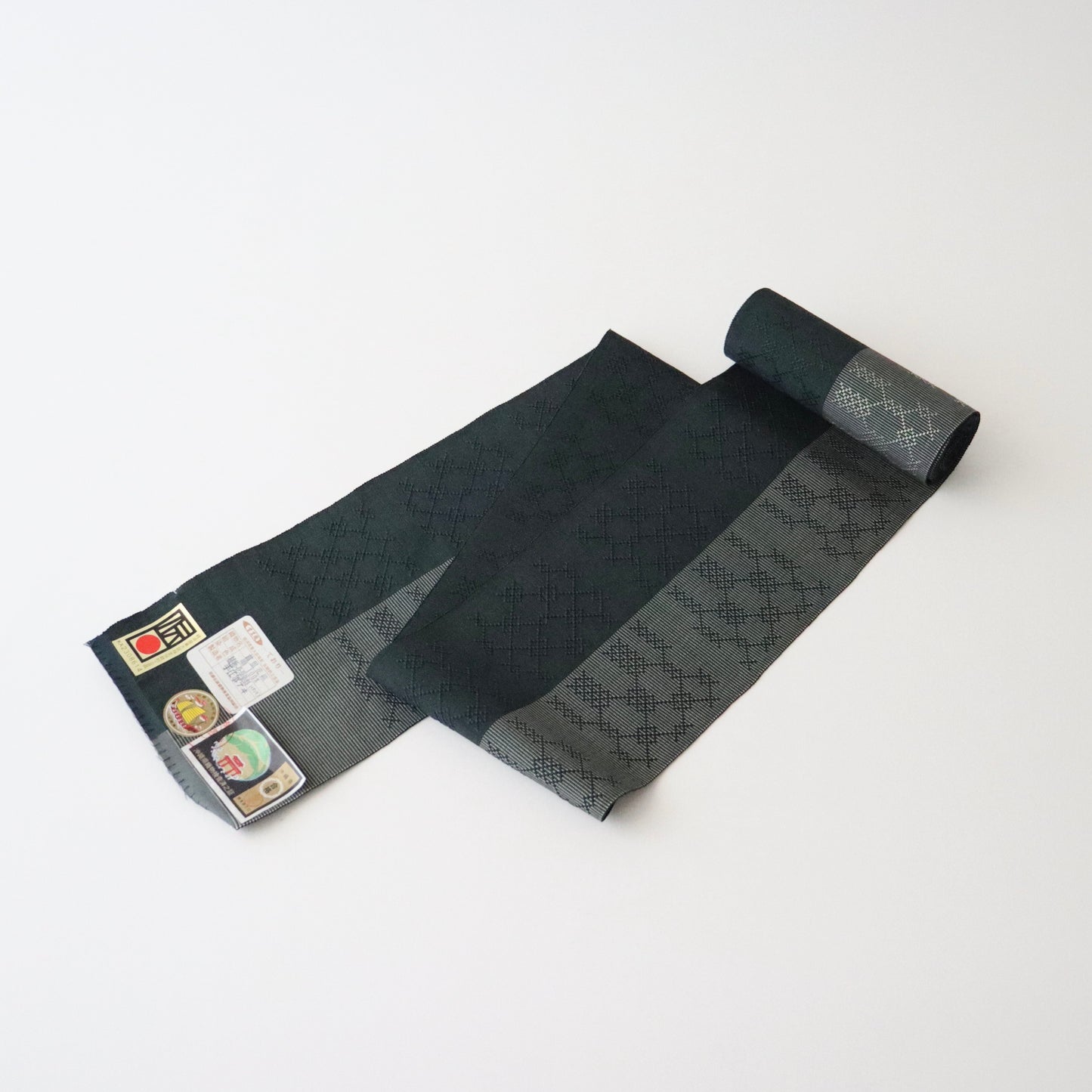 正絹四寸帯「首里花織 - dk.g」手仕事アヰ