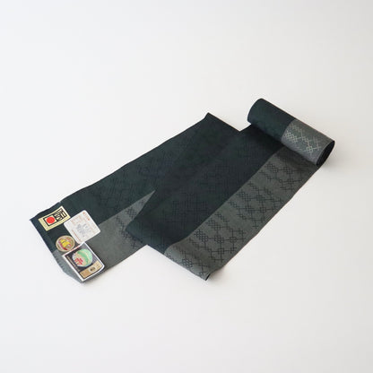 正絹四寸帯「首里花織 - dk.g」手仕事アヰ