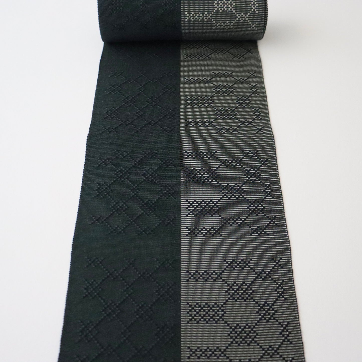 正絹四寸帯「首里花織 - dk.g」手仕事アヰ