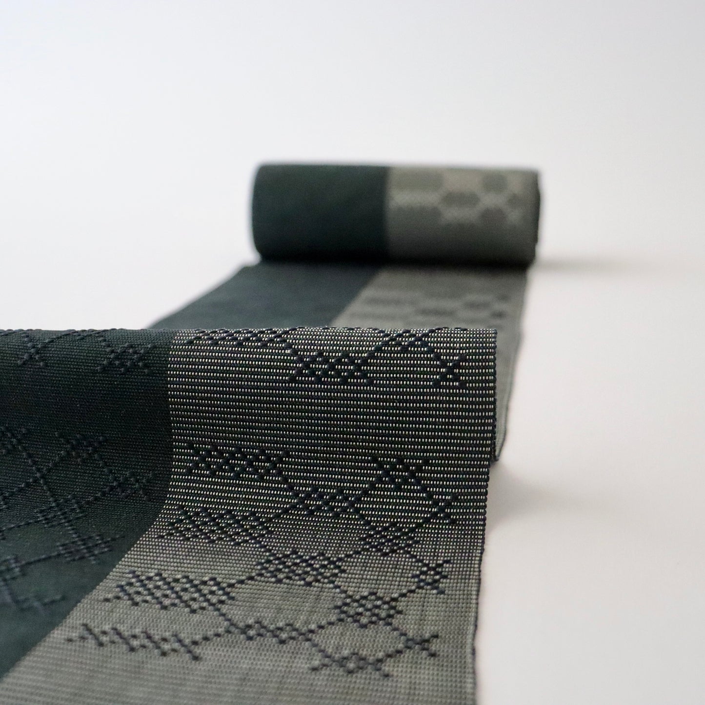 正絹四寸帯「首里花織 - dk.g」手仕事アヰ